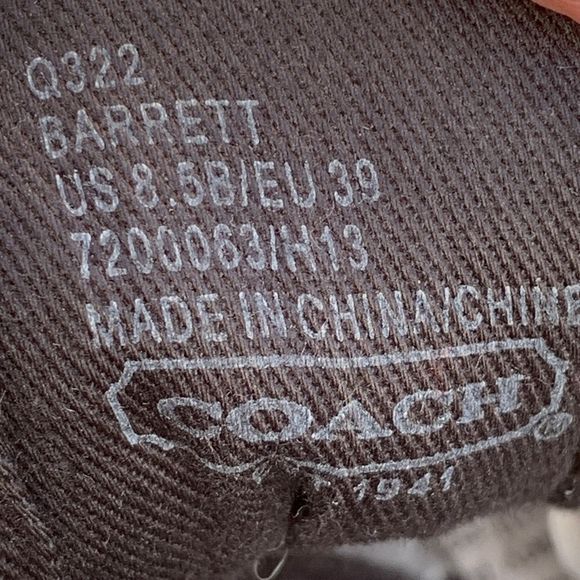 Coach Barrett women’s size 8 1/2 sneakers Grey Signature Canvas Shoes - Picture 8 of 12